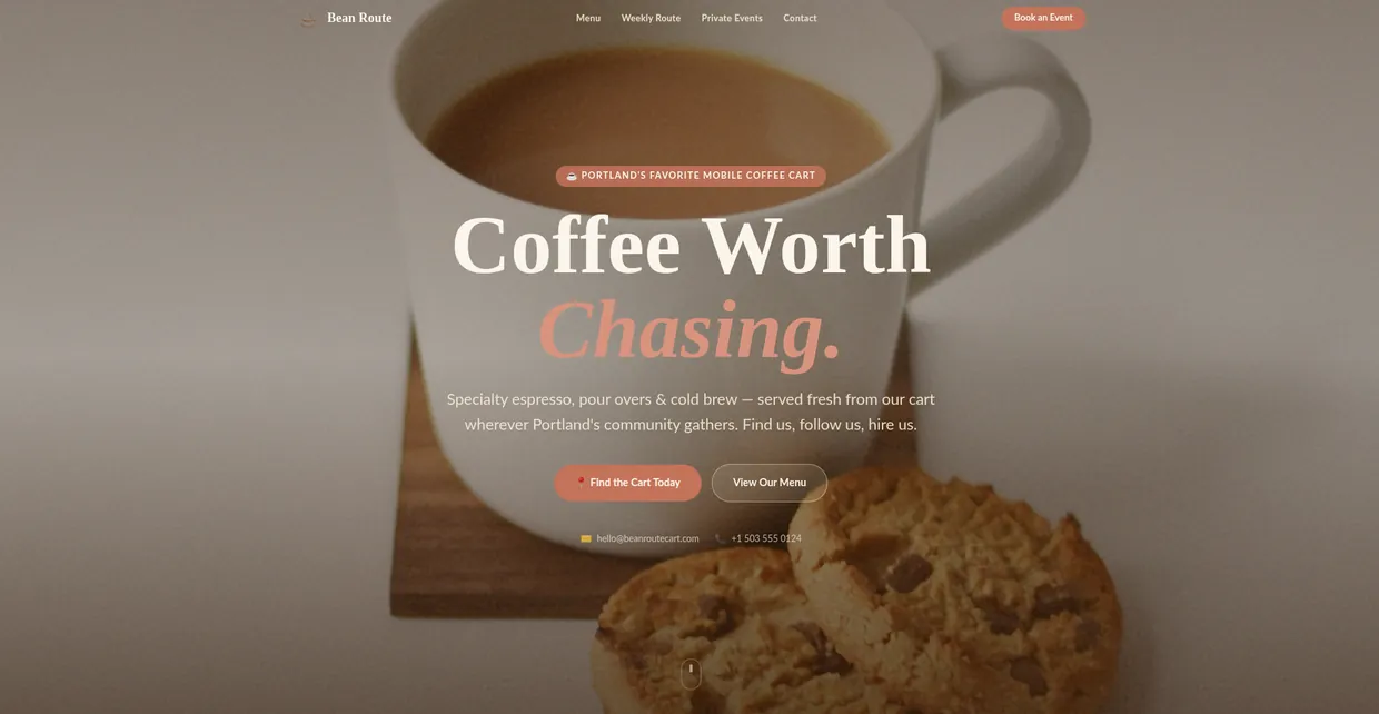 Website built with Totalum, example 2