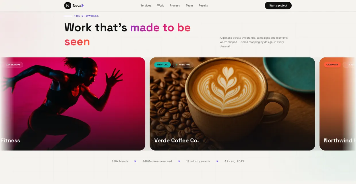 Website built with Totalum, example 3